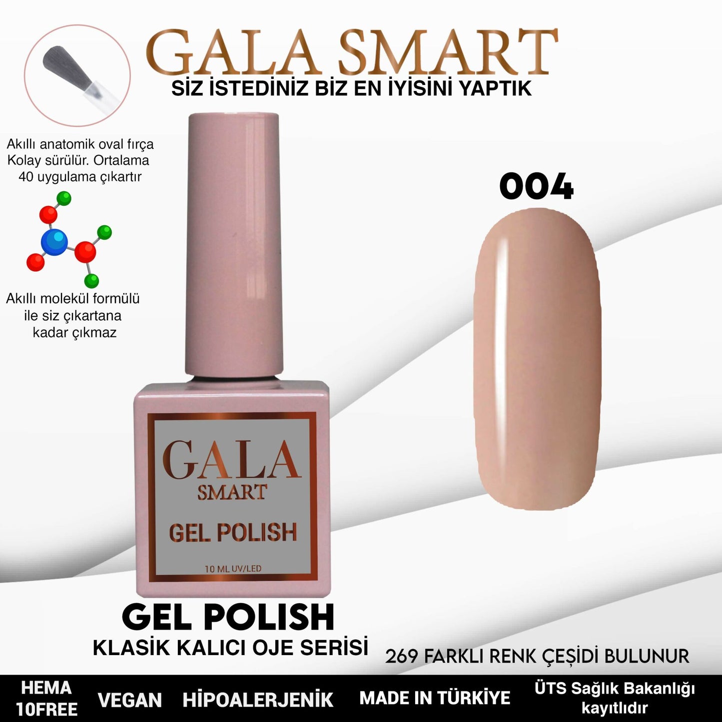 Gala Smart - Classic Kalıcı Oje- NO:004