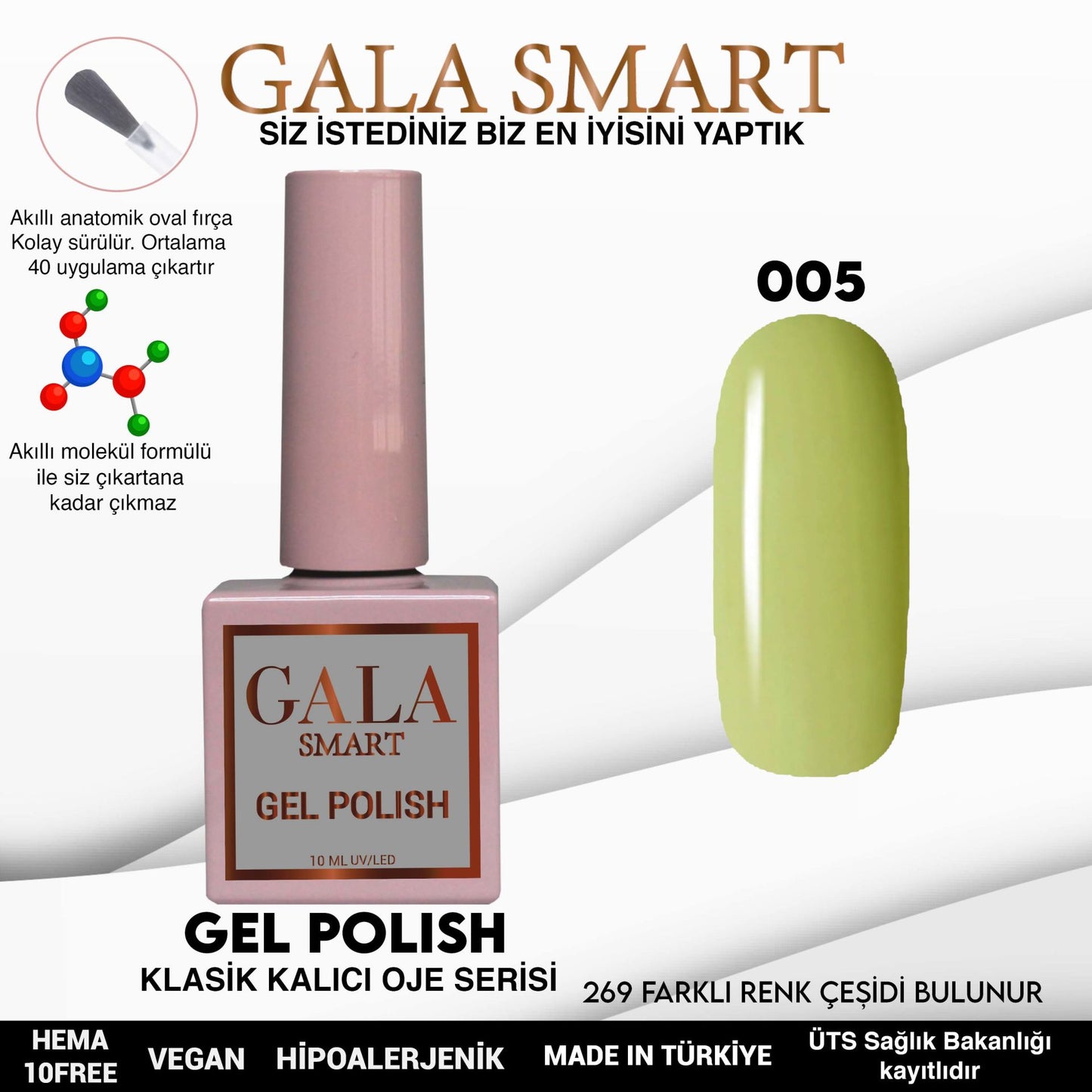 Gala Smart - Classic Kalıcı Oje- NO:005