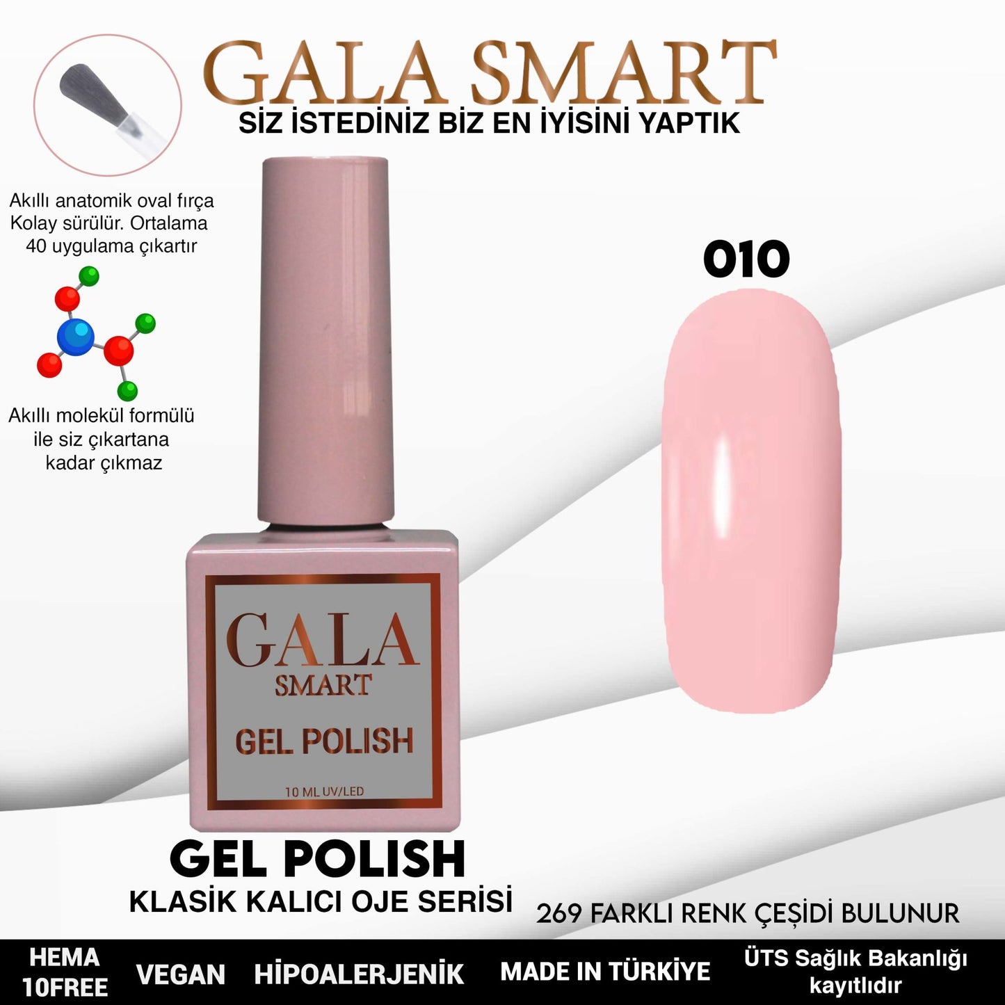Gala Smart - Classic Kalıcı Oje - NO:010
