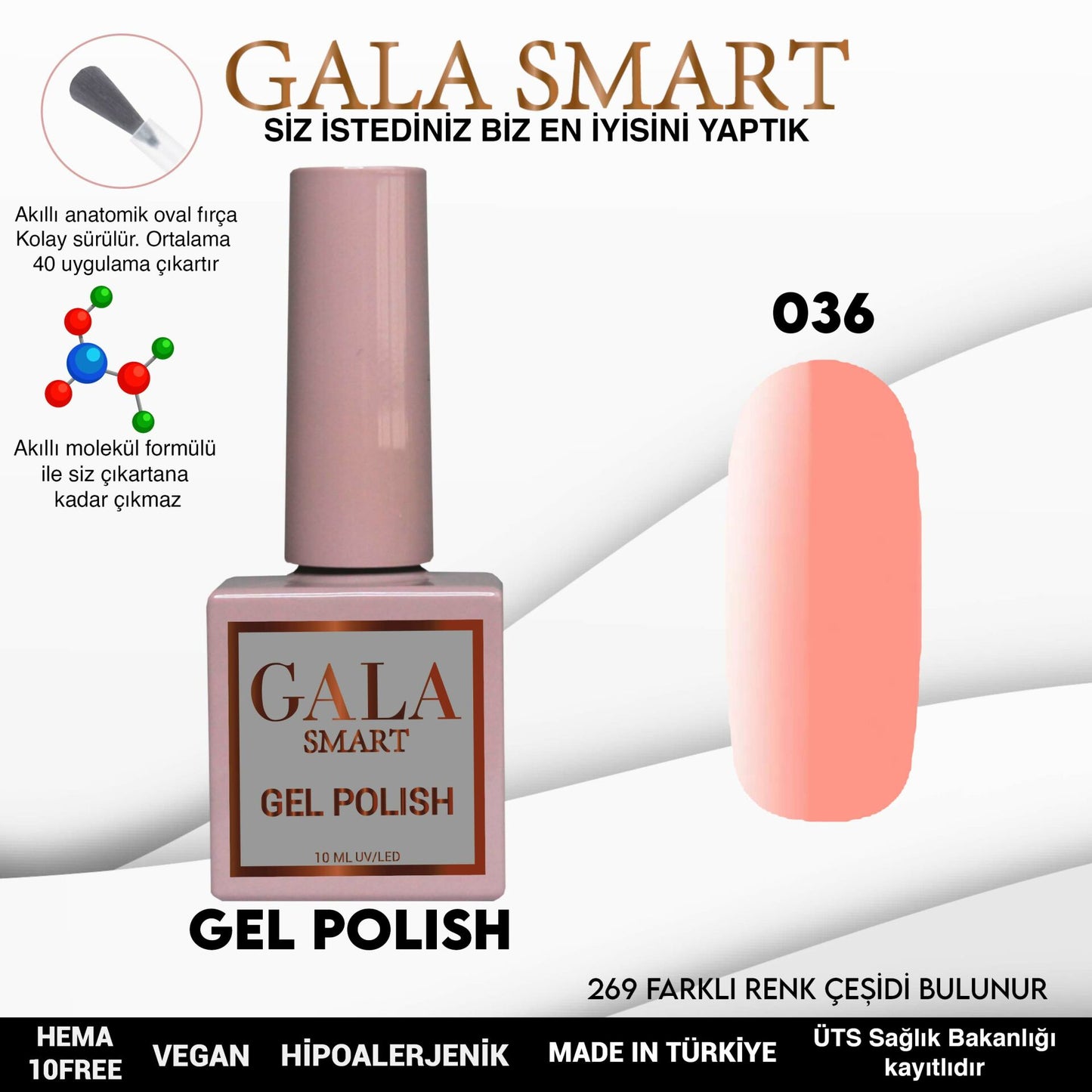 Gala Smart - Classic Kalıcı Oje - NO:036