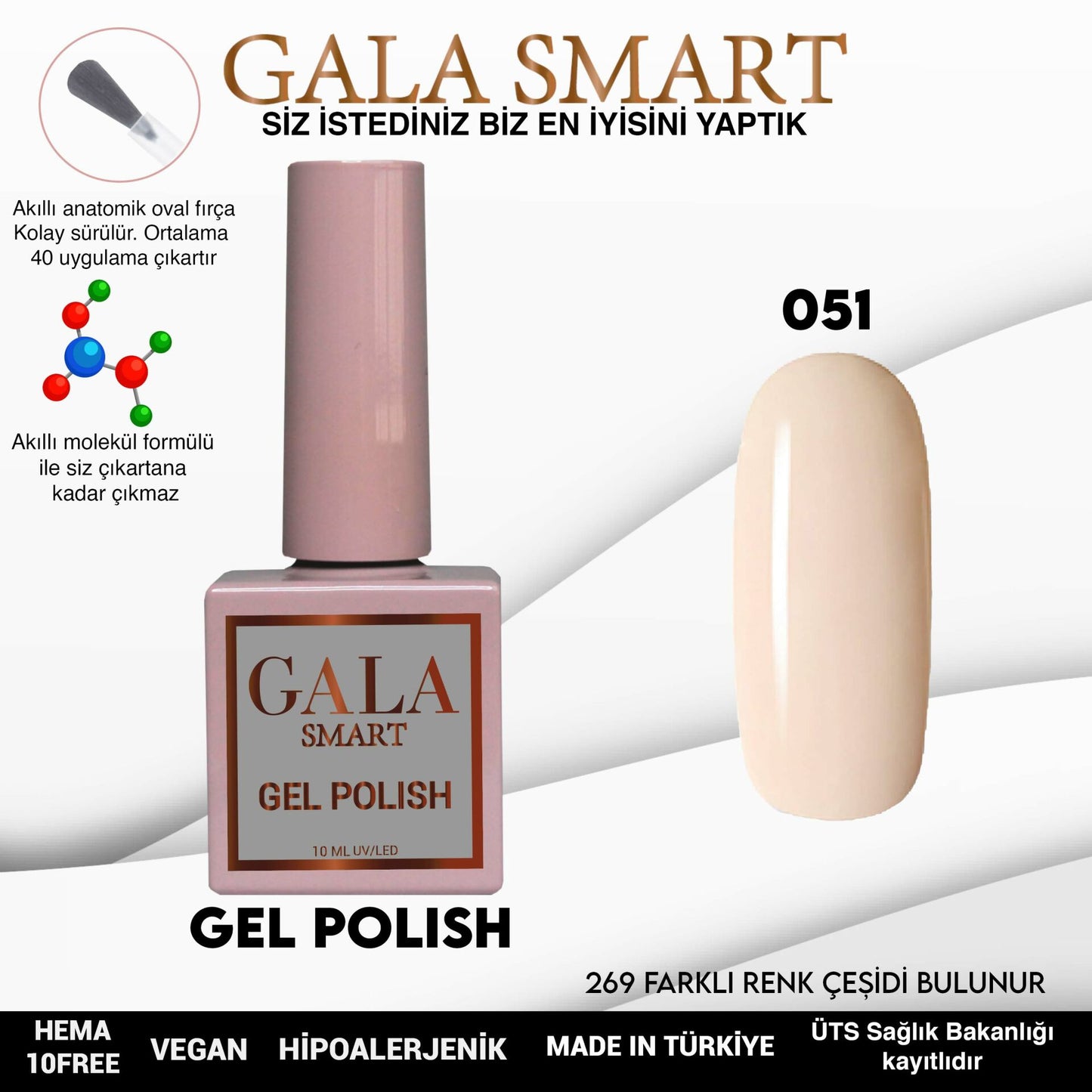 Gala Smart - Classic Kalıcı Oje - NO:051
