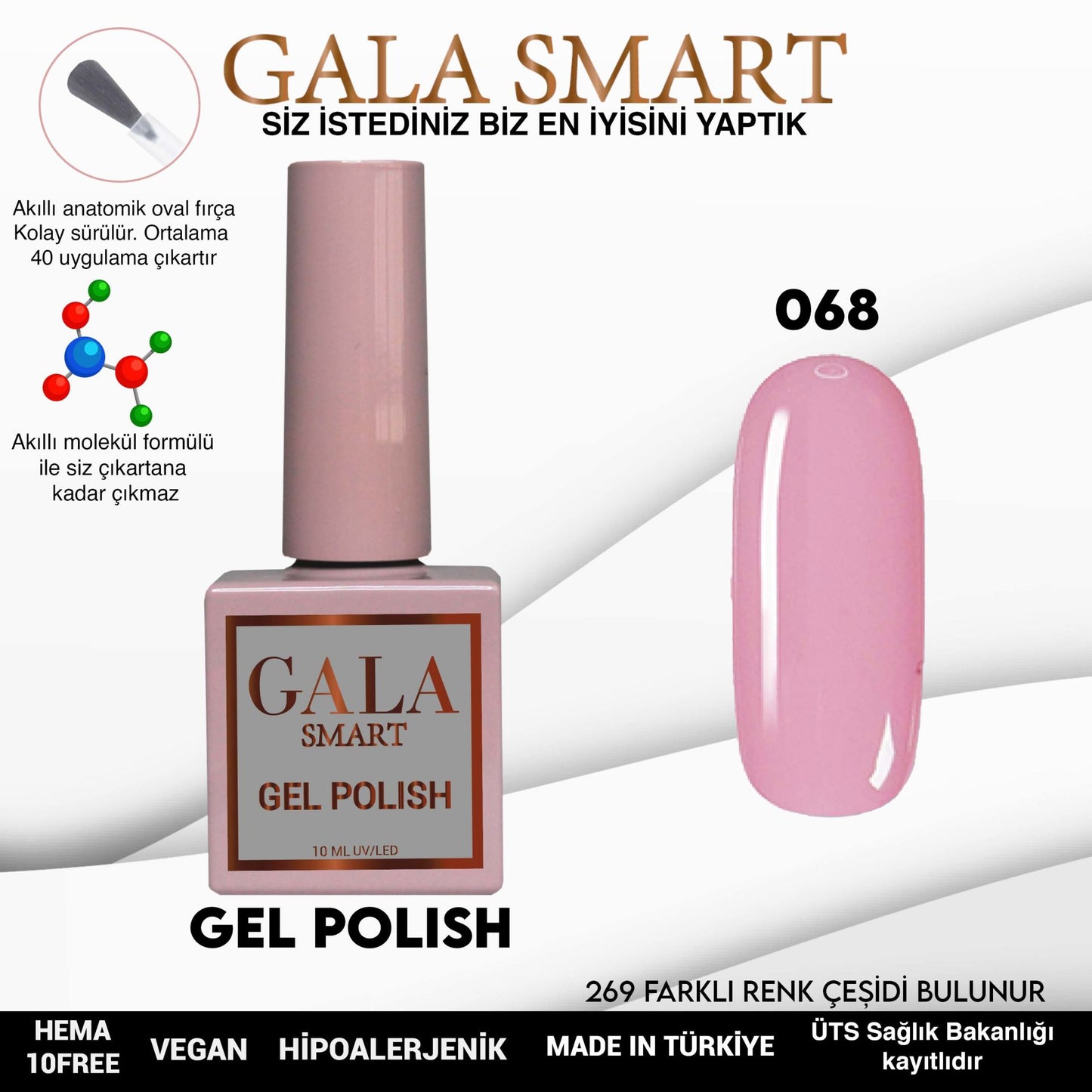 Gala Smart - Classic Kalıcı Oje - NO:068
