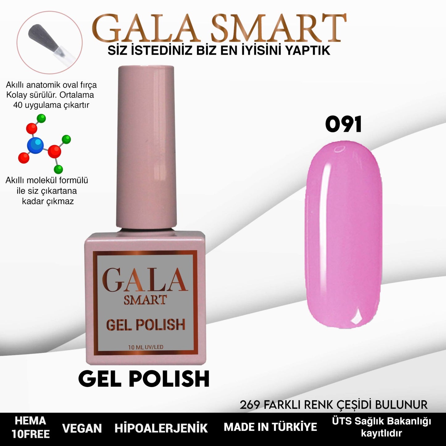 Gala Smart - Classic Kalıcı Oje - NO:091
