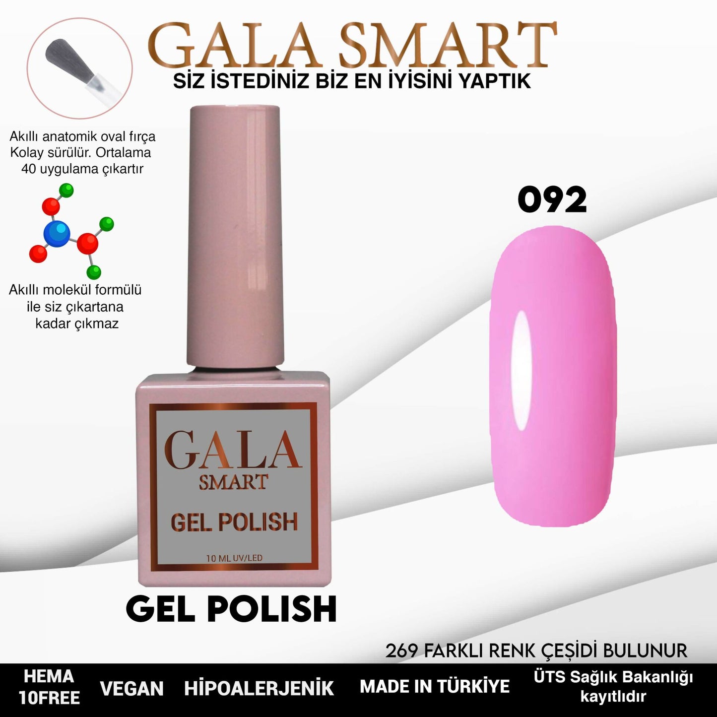 Gala Smart - Classic Kalıcı Oje - NO:092