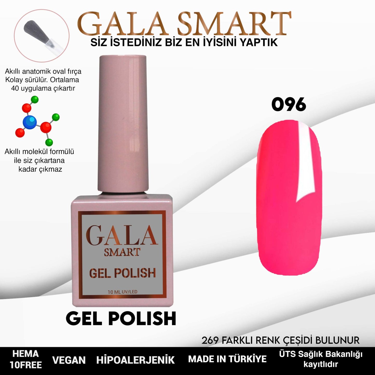 Gala Smart - Classic Kalıcı Oje - NO:096