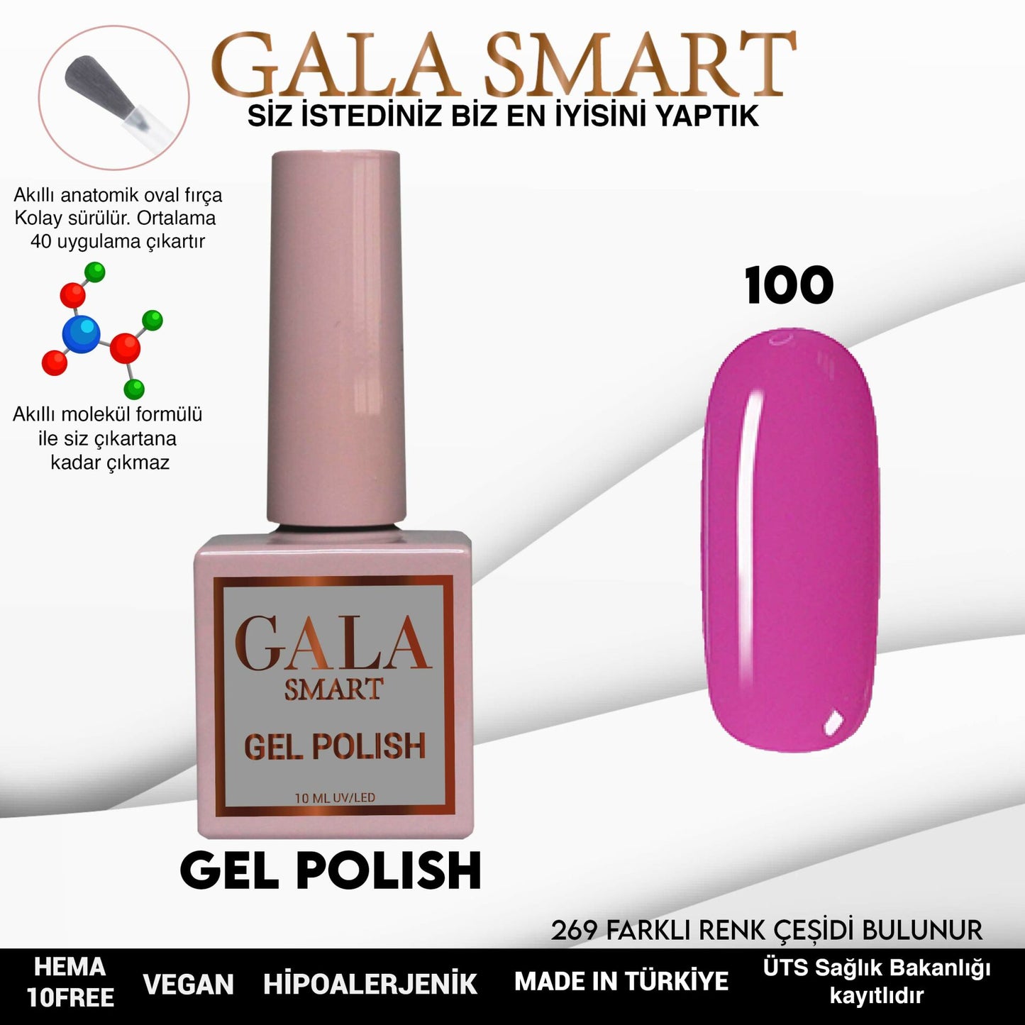 Gala Smart - Classic Kalıcı Oje - NO:100