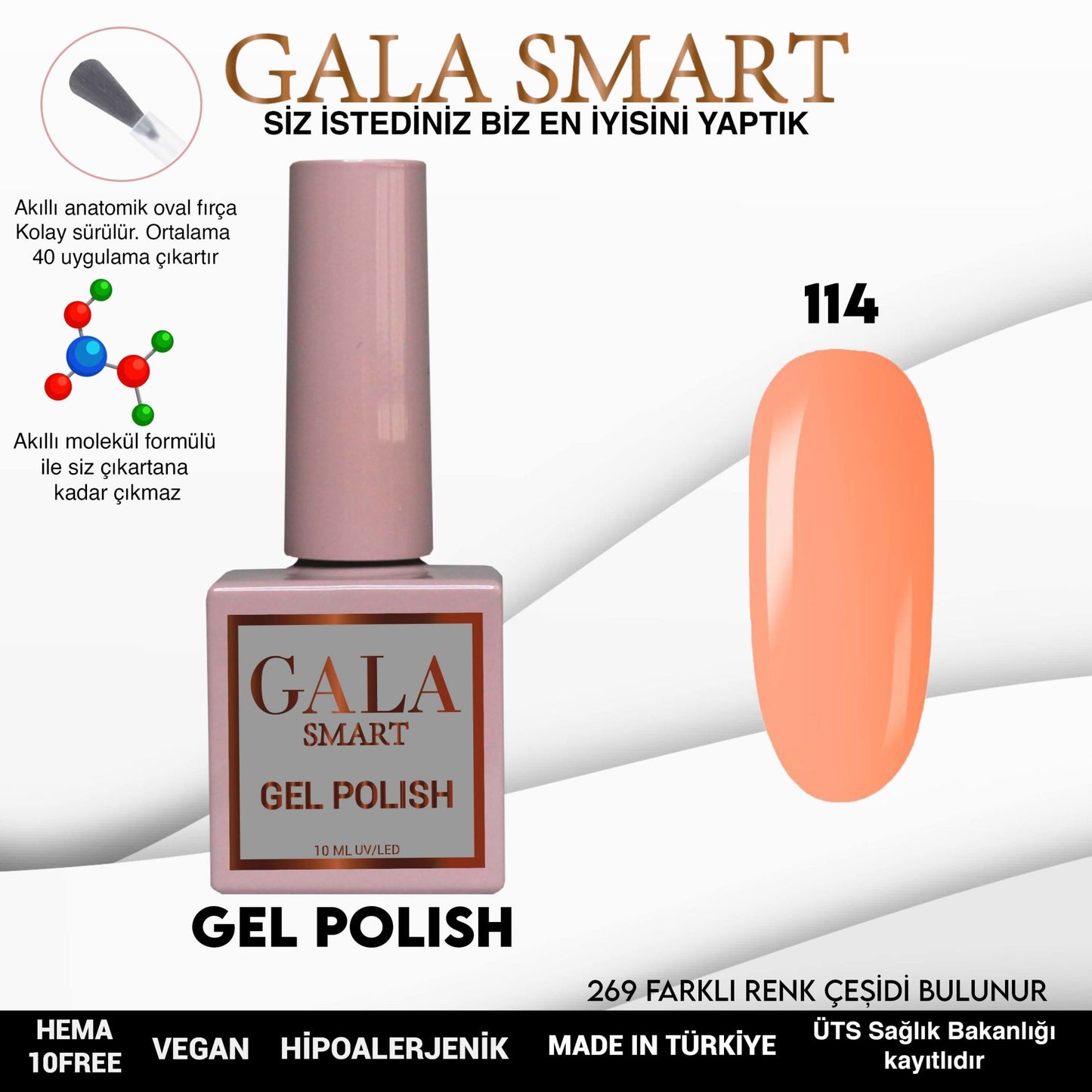 Gala Smart - Classic Kalıcı Oje - NO:114