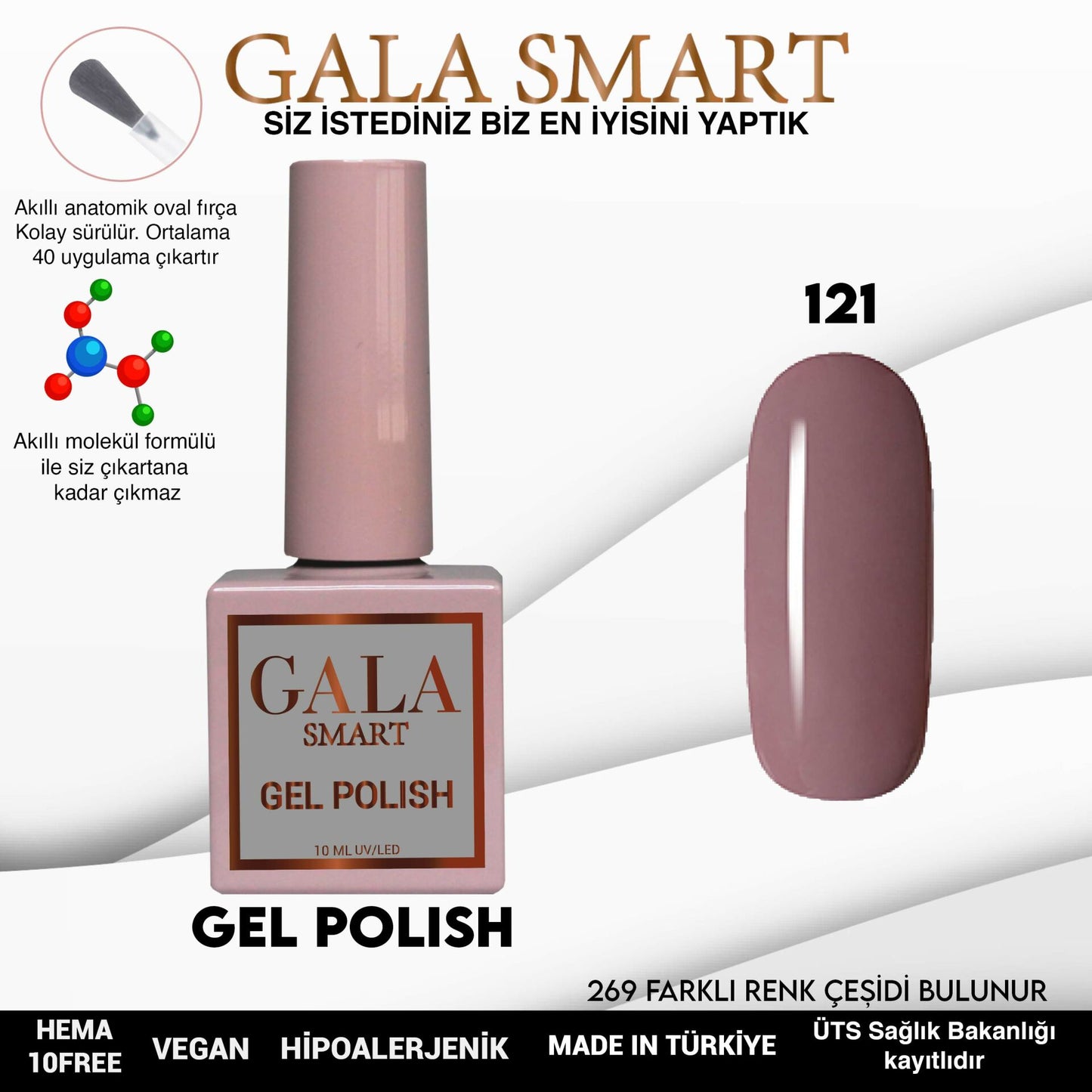 Gala Smart - Classic Kalıcı Oje - NO:121