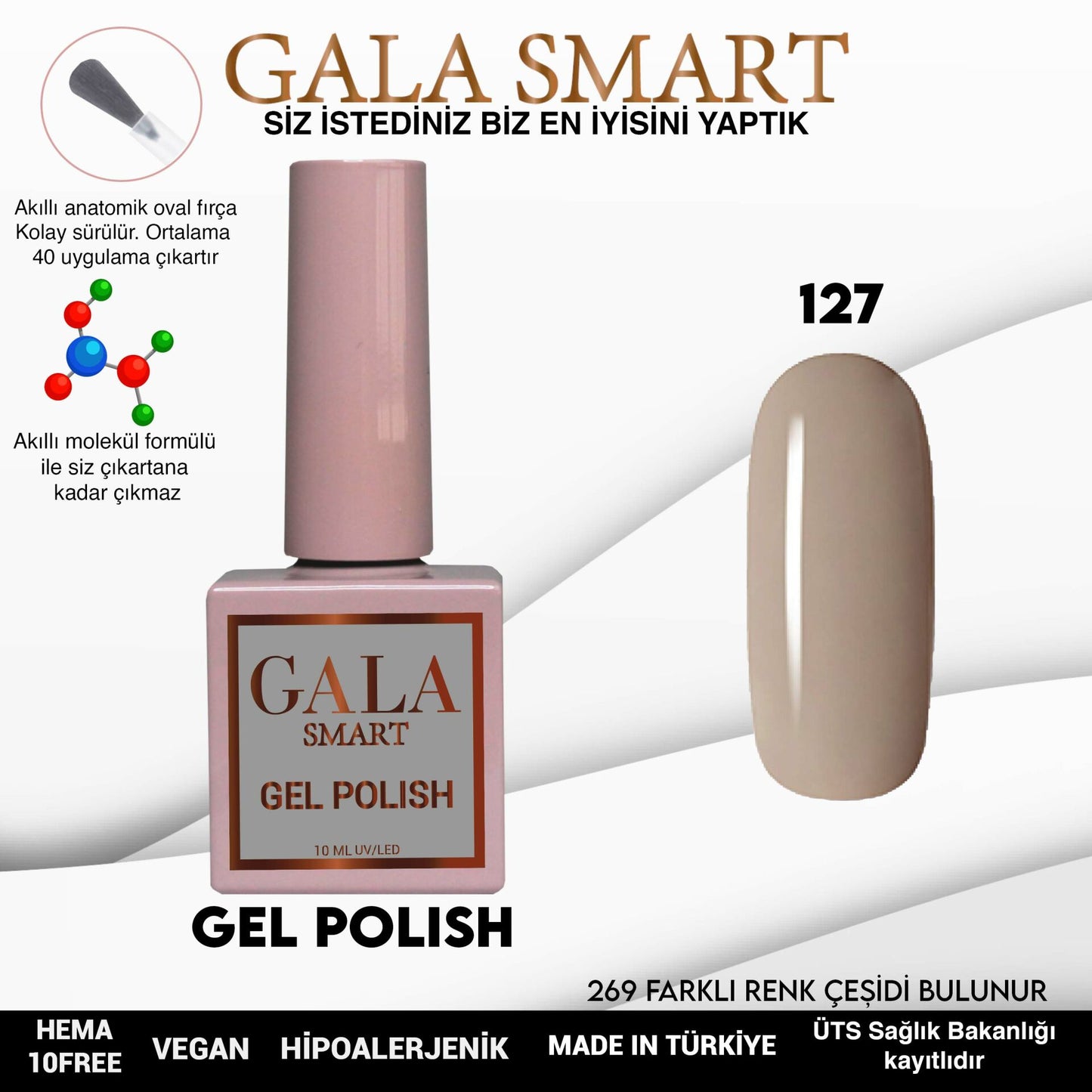 Gala Smart - Classic Kalıcı Oje - NO:127