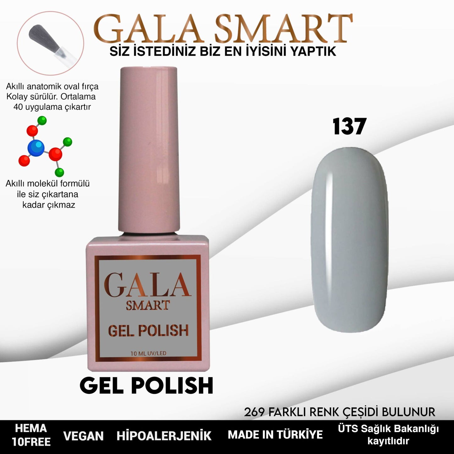 Gala Smart - Classic Kalıcı Oje - NO:137