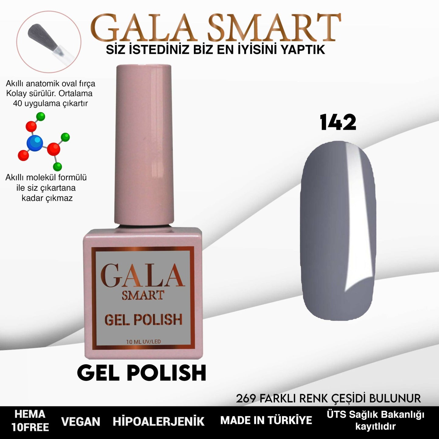 Gala Smart - Classic Kalıcı Oje - NO:142
