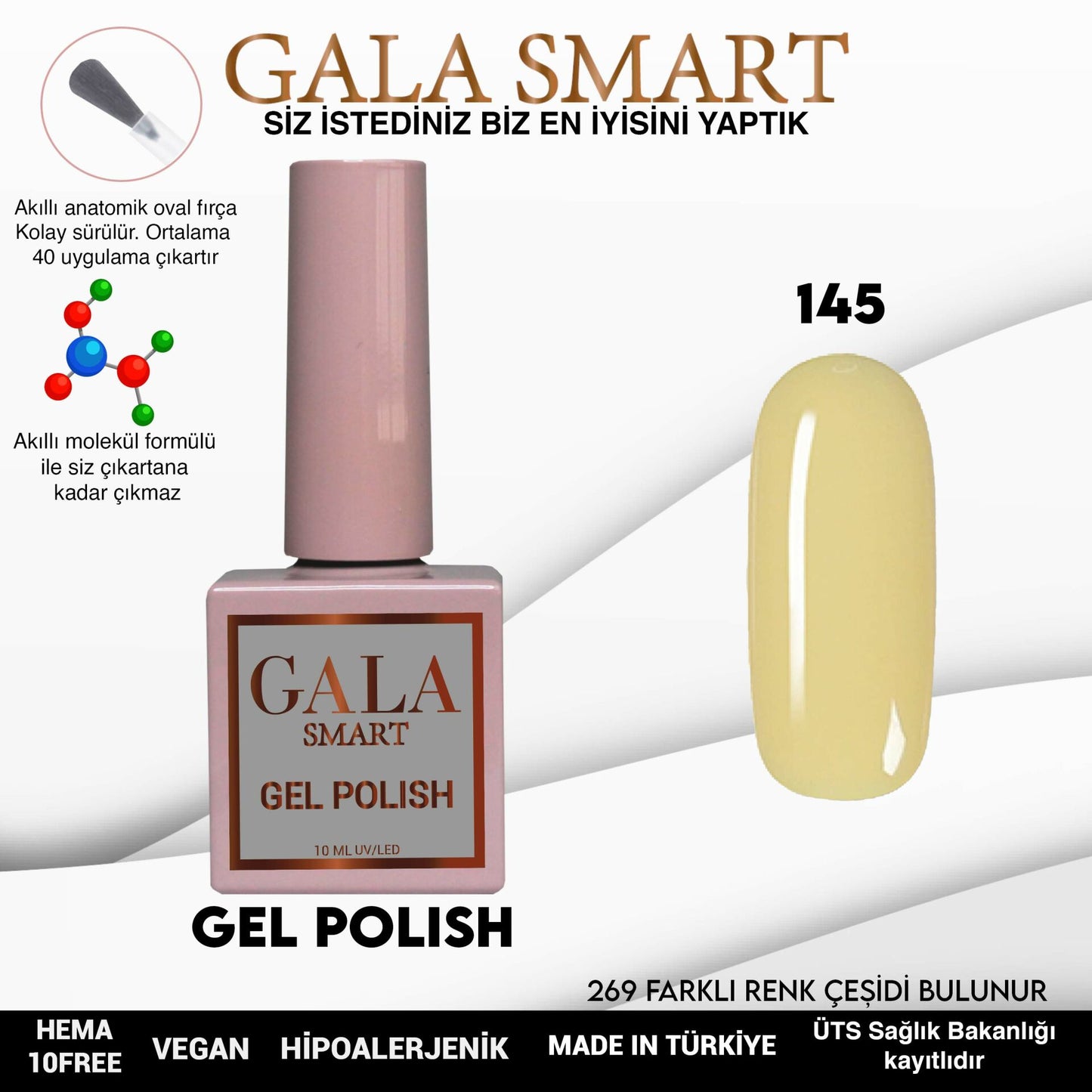 Gala Smart - Classic Kalıcı Oje - NO:145