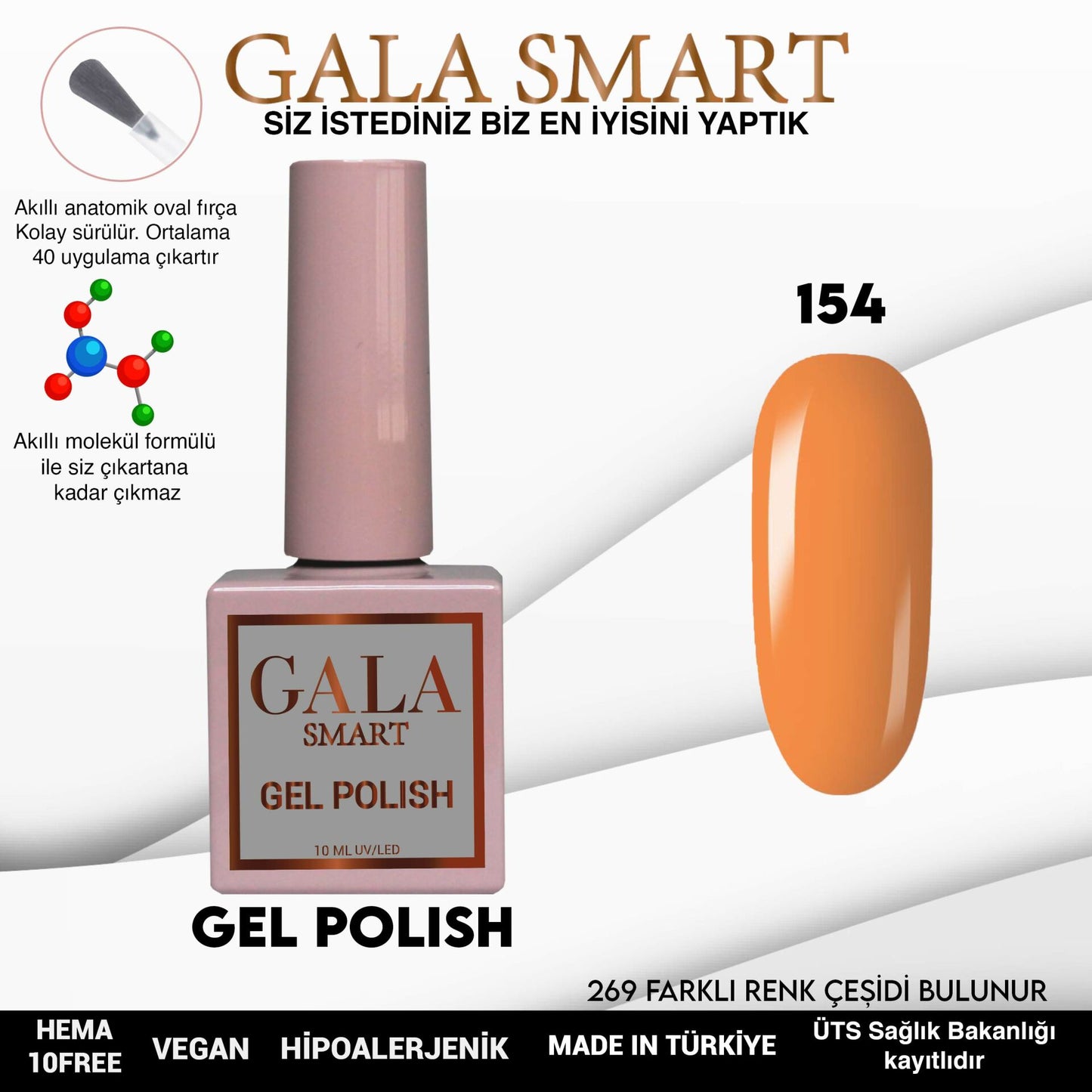 Gala Smart - Classic Kalıcı Oje - NO:154