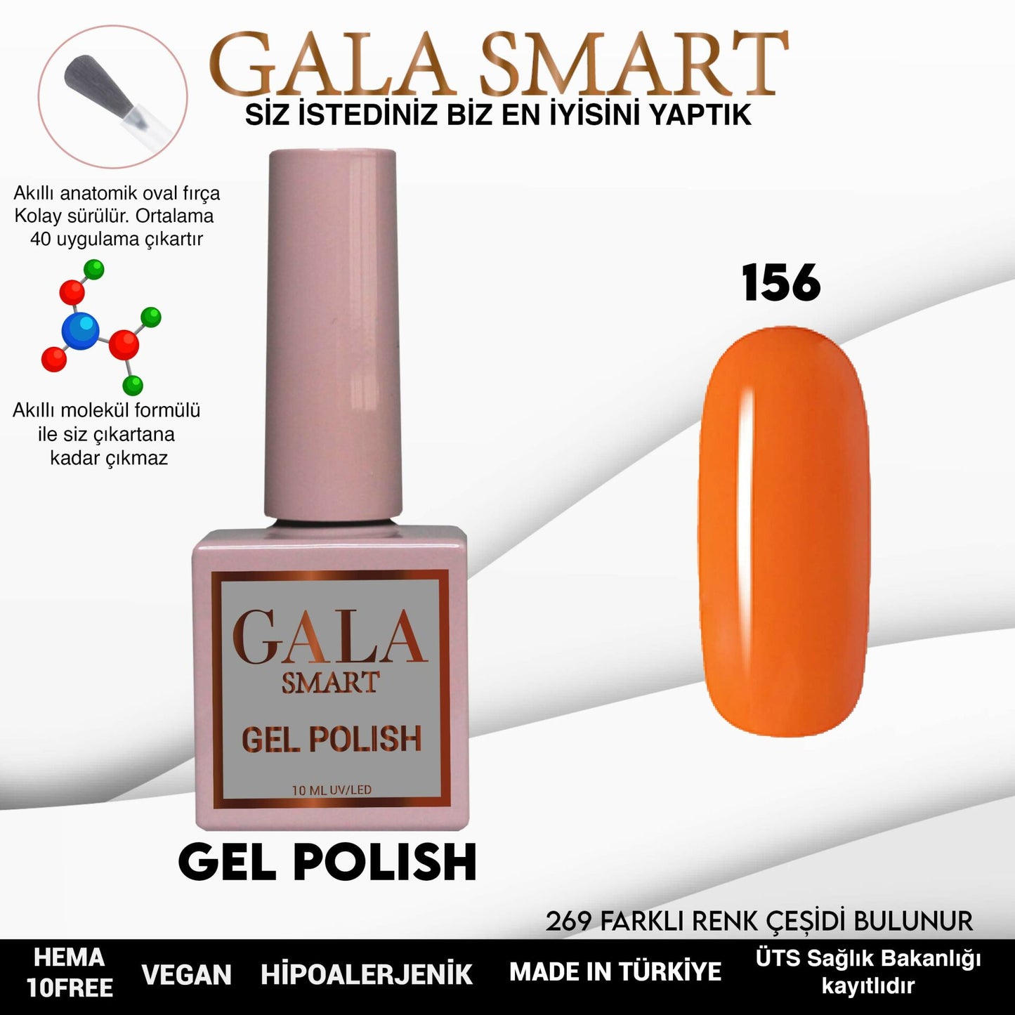 Gala Smart - Classic Kalıcı Oje - NO:156