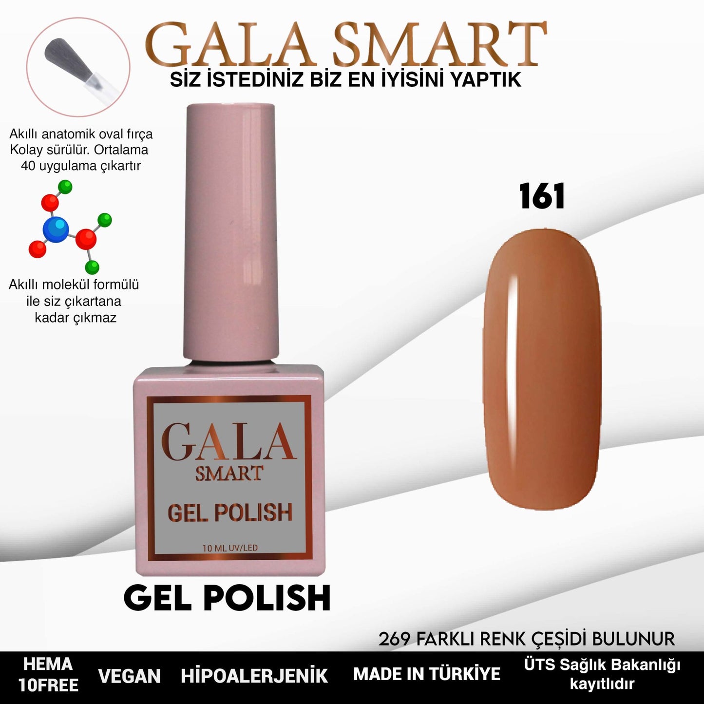 Gala Smart - Classic Kalıcı Oje - NO:161