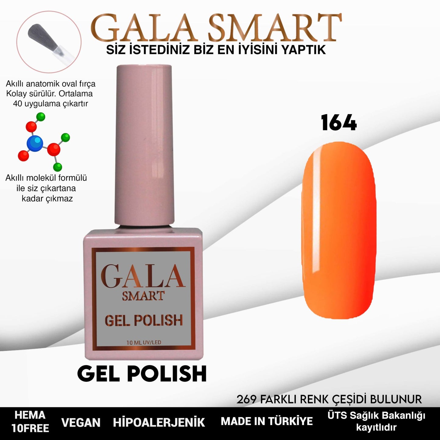 Gala Smart - Classic Kalıcı Oje - NO:164