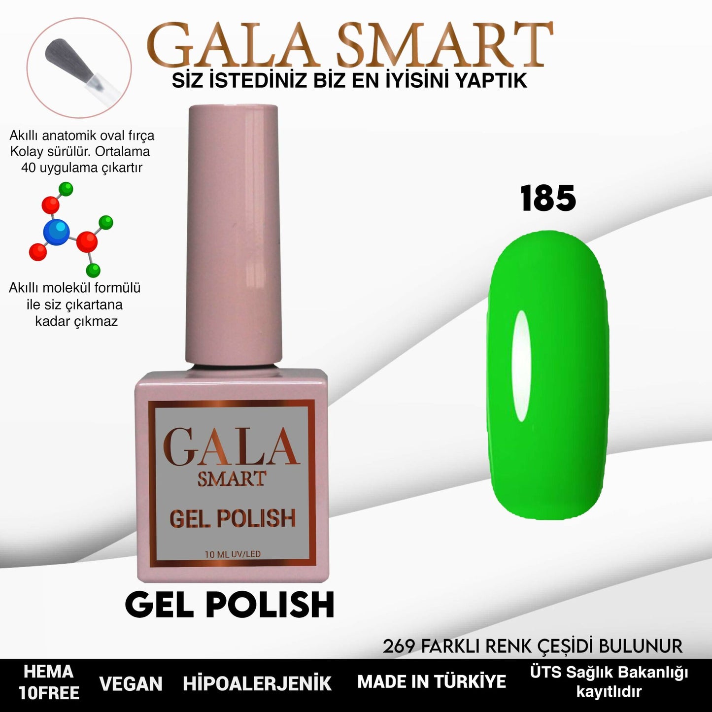 Gala Smart - Classic Kalıcı Oje - NO:185