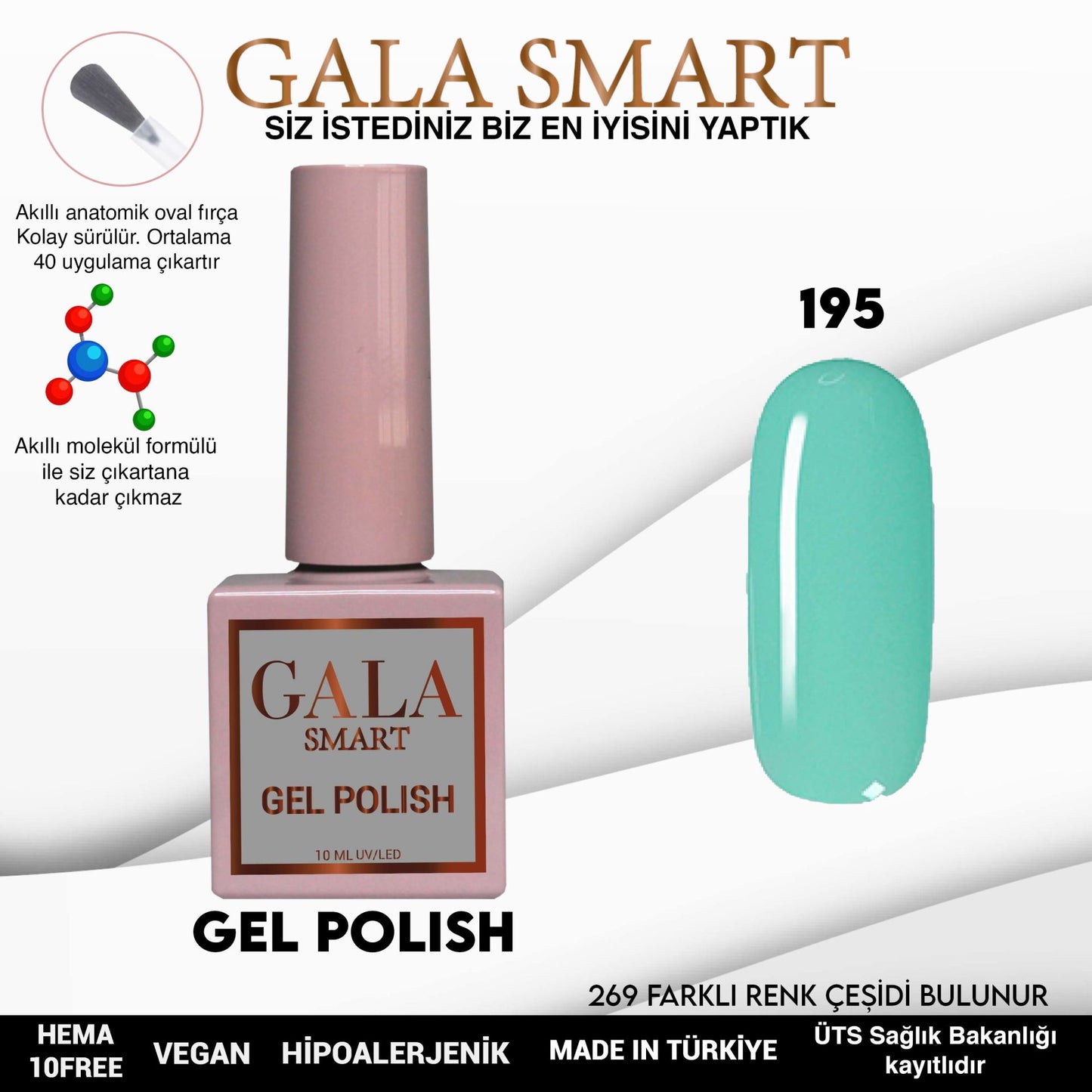 Gala Smart - Classic Kalıcı Oje - NO:195