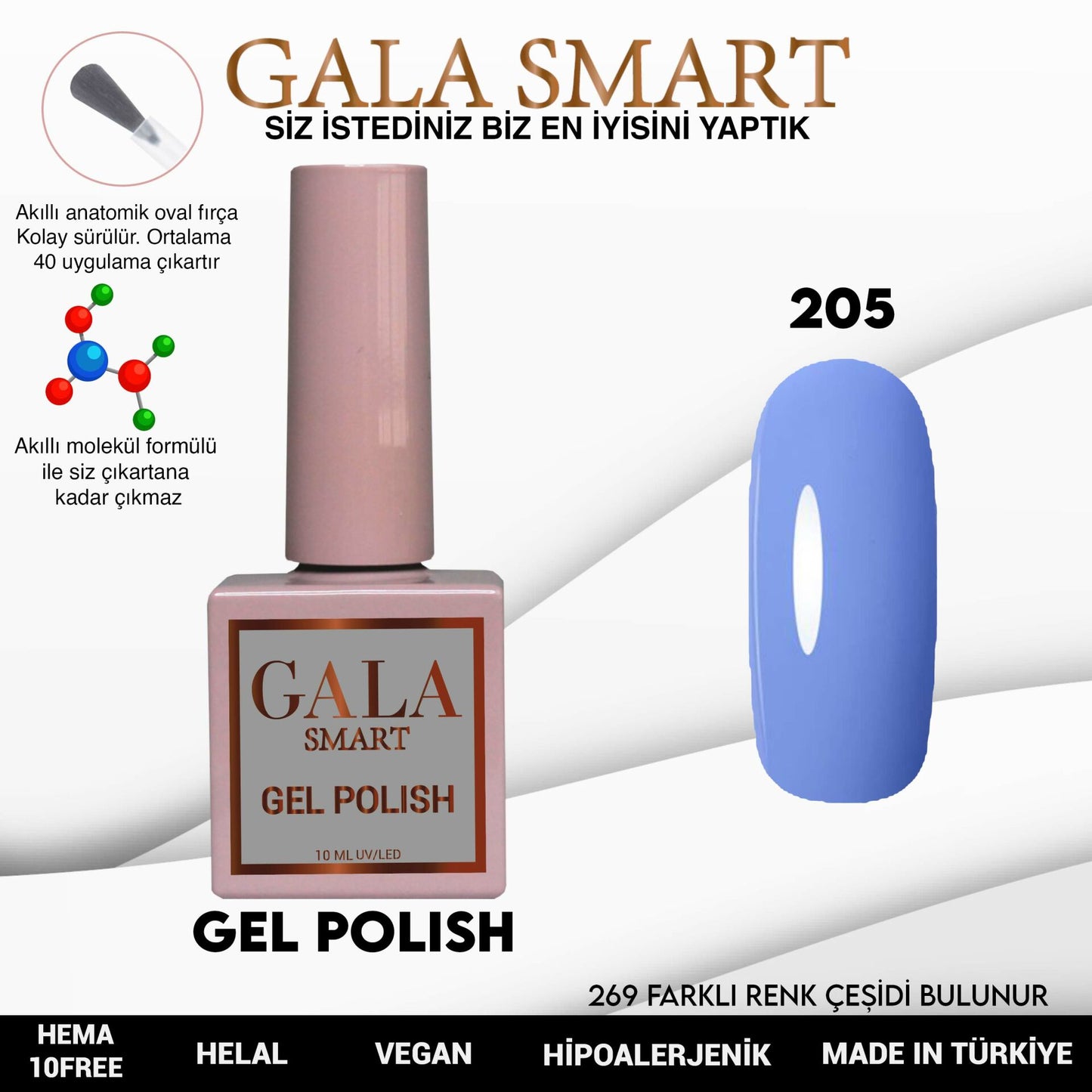 Gala Smart - Classic Kalıcı Oje - NO:205