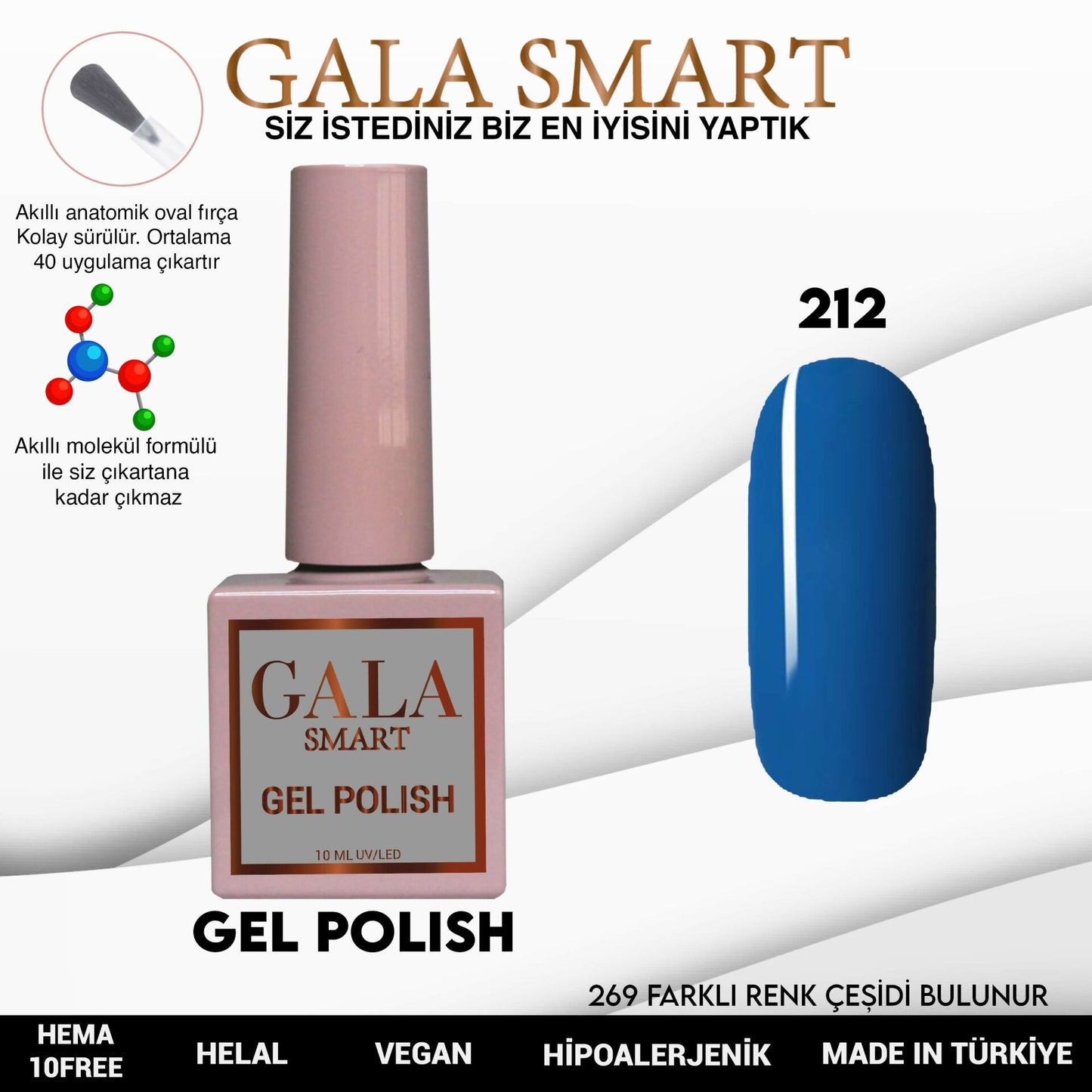 Gala Smart - Classic Kalıcı Oje - NO:212