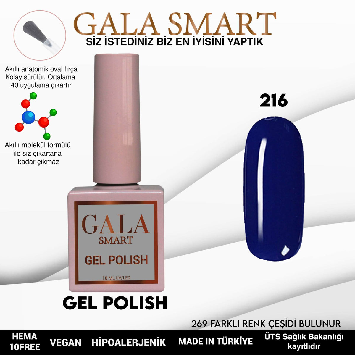Gala Smart - Classic Kalıcı Oje - NO:216