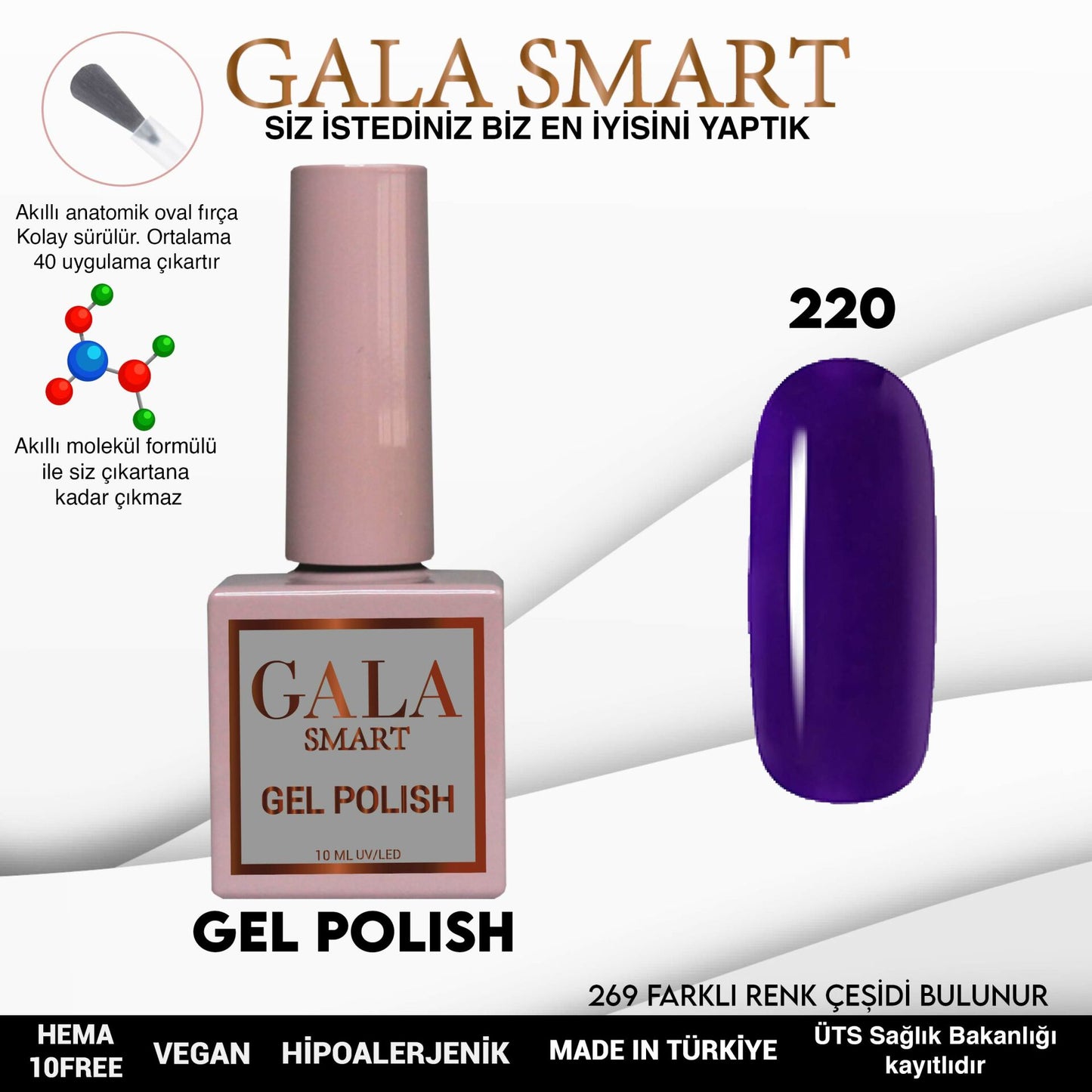 Gala Smart - Classic Kalıcı Oje - NO:220