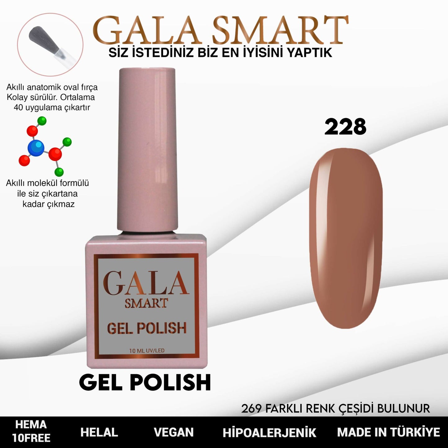 Gala Smart - Classic Kalıcı Oje - NO:228
