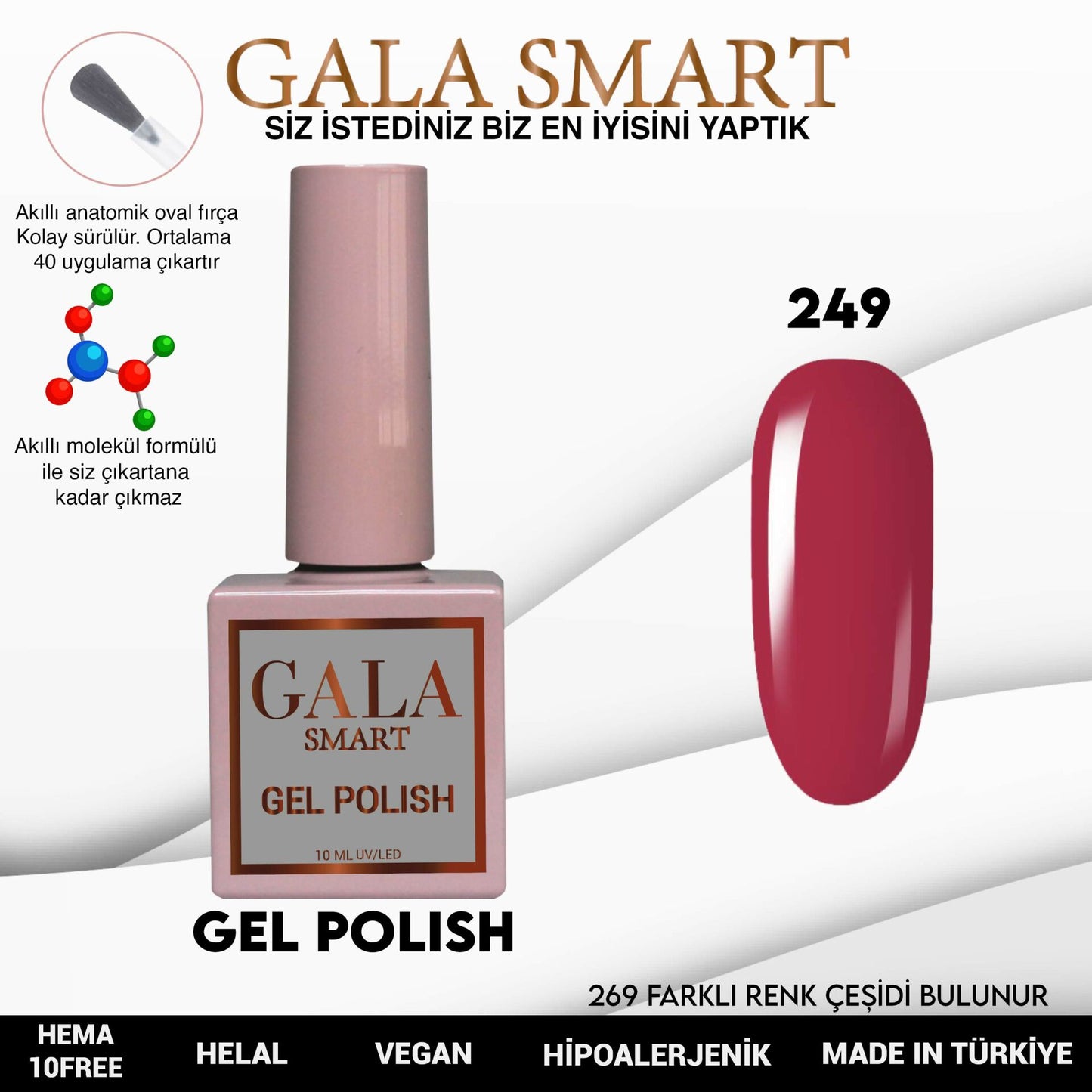 Gala Smart - Classic Kalıcı Oje - NO:249