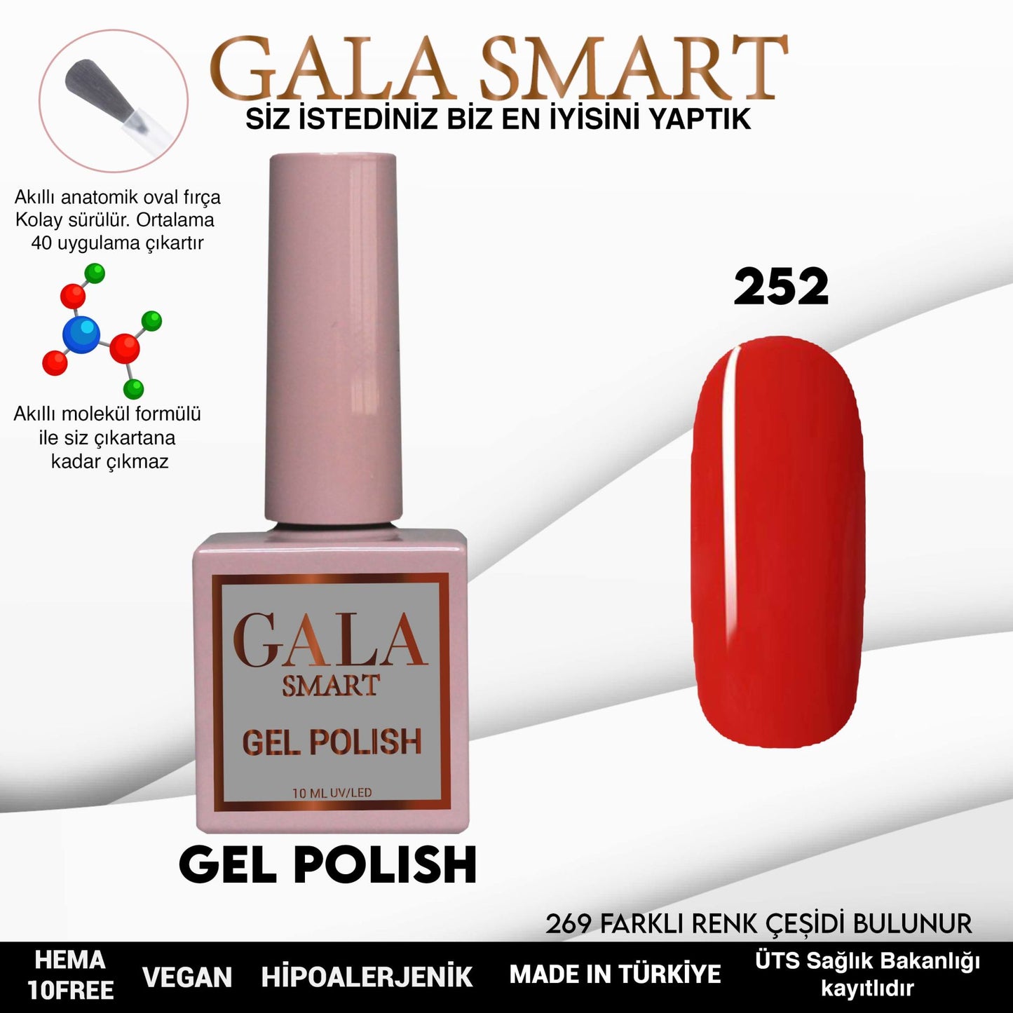 Gala Smart - Classic Kalıcı Oje - NO:252