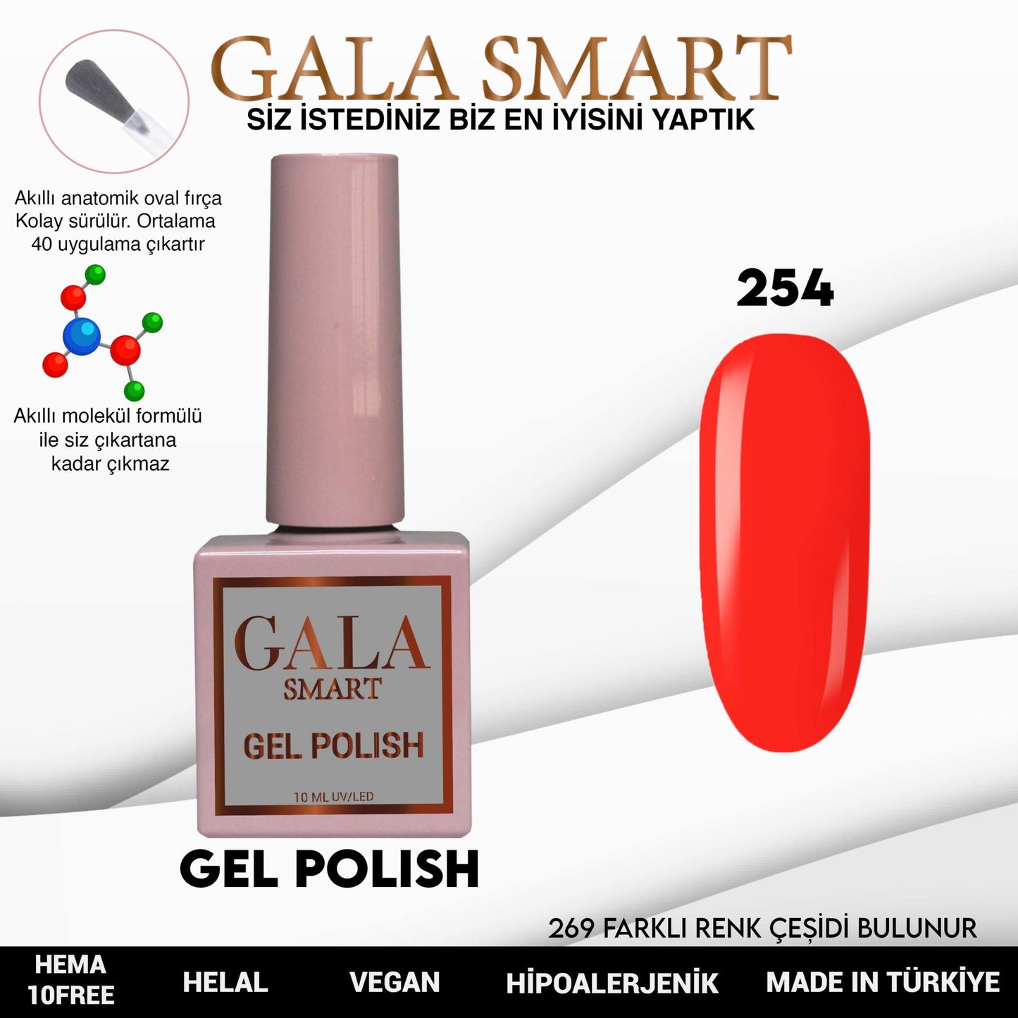 Gala Smart - Classic Kalıcı Oje - NO:254