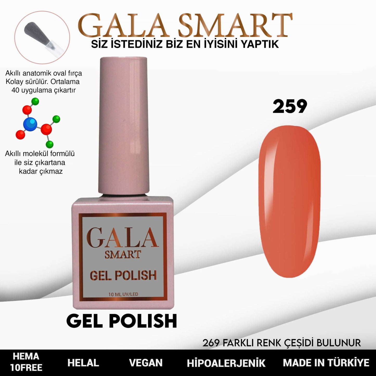 Gala Smart - Classic Kalıcı Oje -NO:259