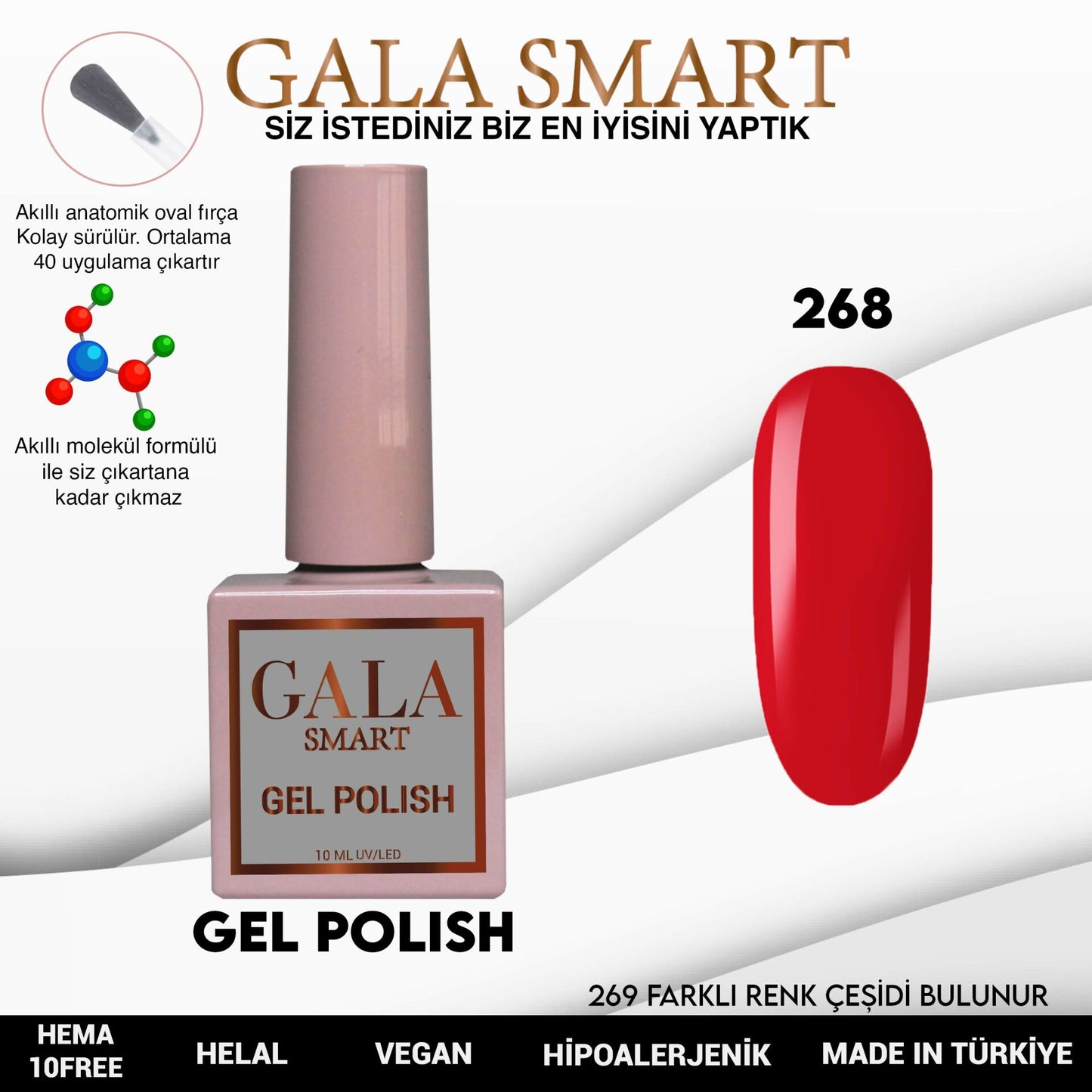 Gala Smart - Classic Kalıcı Oje - NO:268
