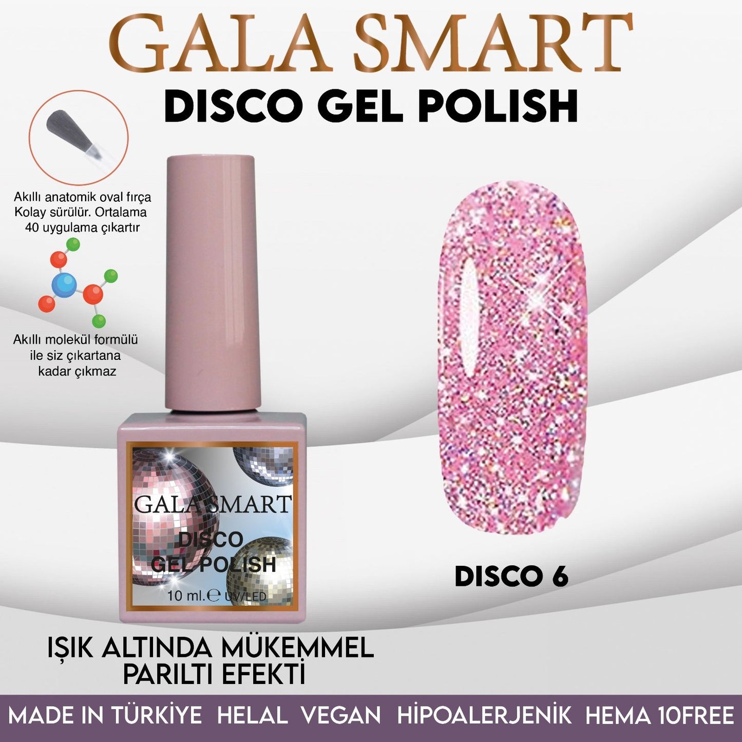 Gala Smart Disco Kalıcı Oje No:06