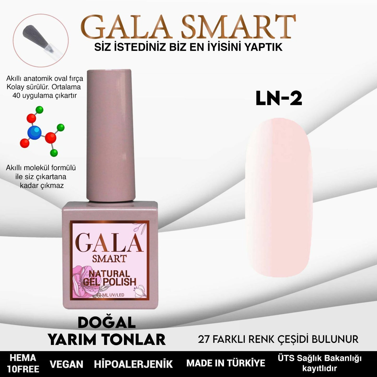 Gala Smart Natural Kalıcı Oje 10 mle LN2