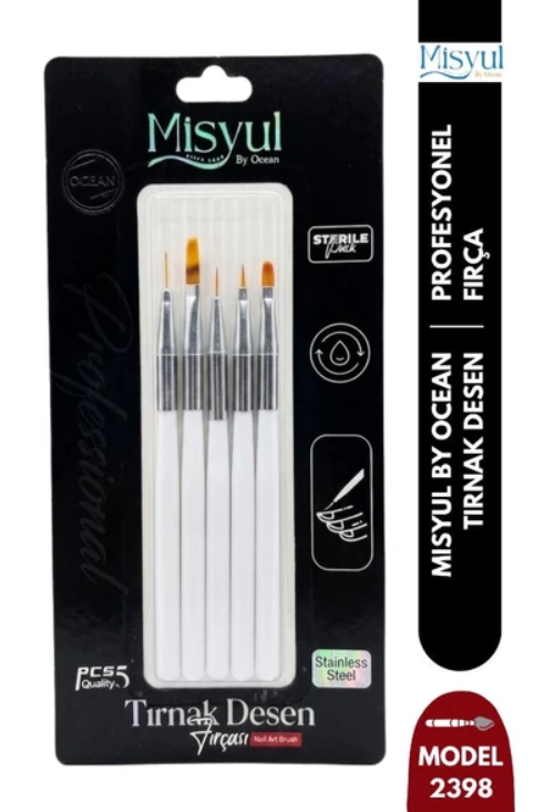 Misyul MIS-2398 5'li Jel ve Nail Art Fırça Seti