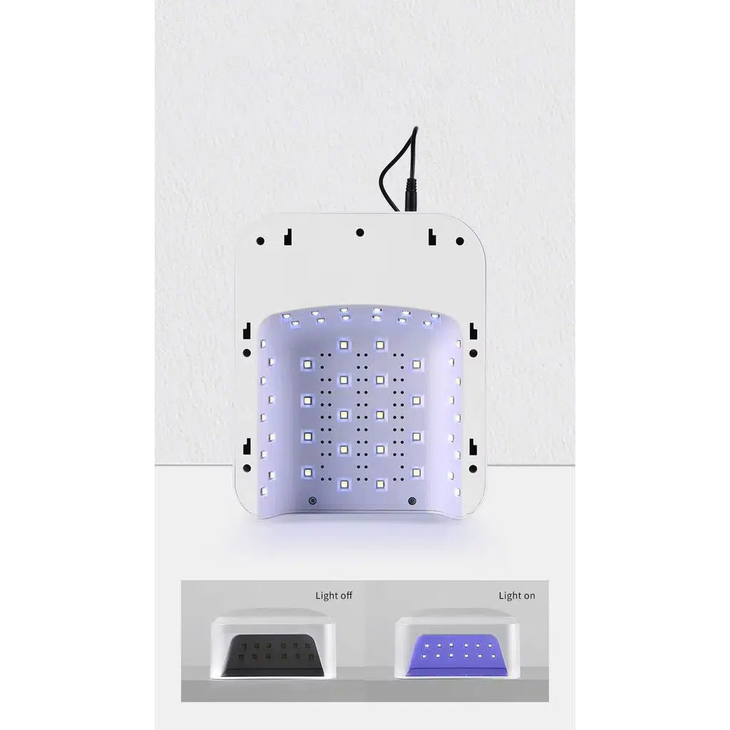 SNRQI T9 48W 48 LED Deri Yüzeyli UV/LED Tırnak Lambası – Beyaz - Görsel 4