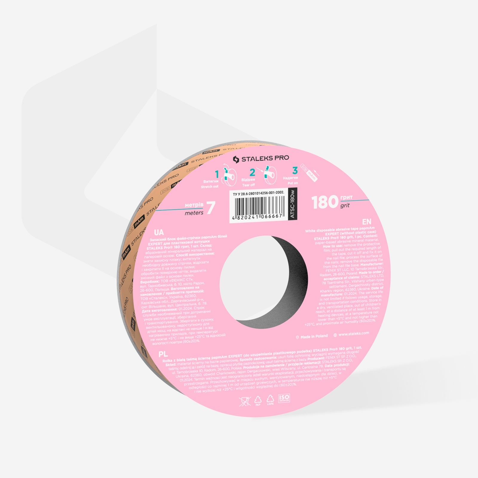 STALEKS Expert Donut papmAm Düz Törpü Yedek Blok 180 Grit ATSC-180W - Görsel 2