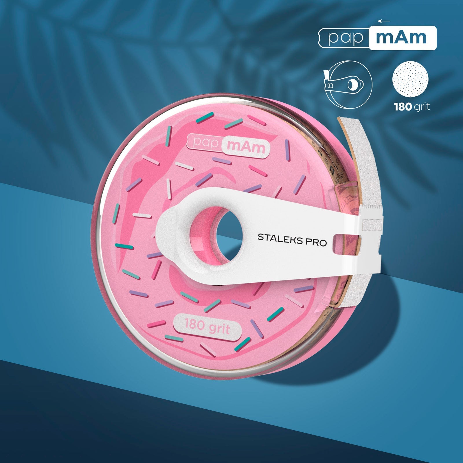 STALEKS Expert Donut papmAm Düz Törpü Yedek Zımpara 180 Grit ATC-180W