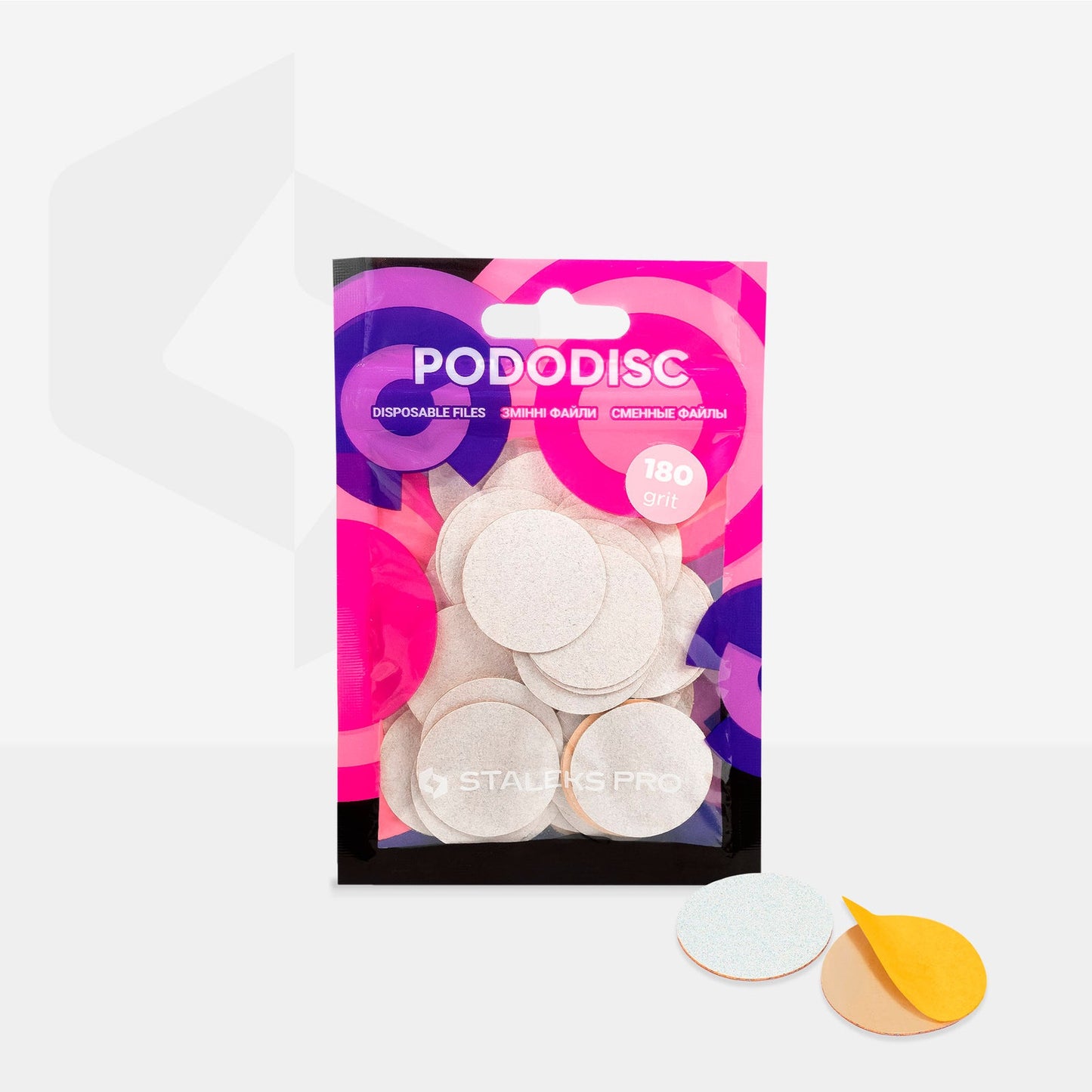 STALEKS Expert Pododisc L Yapışkan Zımpara 180 Grit 25 mm 50'li - Görsel 3