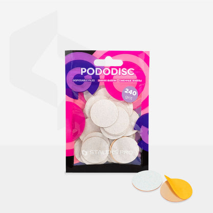 STALEKS Expert Pododisc L Yapışkan Zımpara 240 Grit 25 mm 50'li - Görsel 3