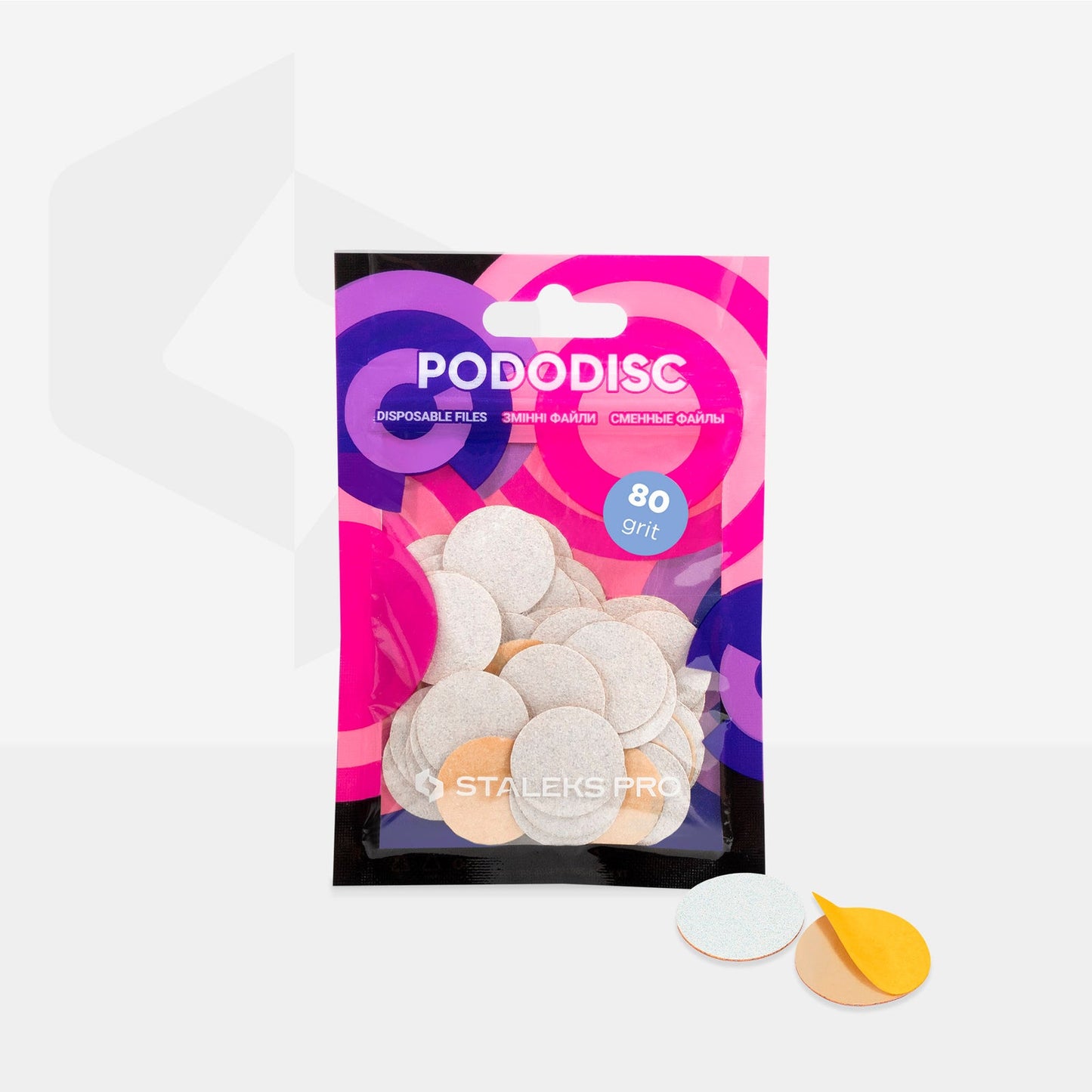 STALEKS Expert Pododisc M Yapışkan Zımpara 80 Grit 20 mm 50'li - Görsel 3