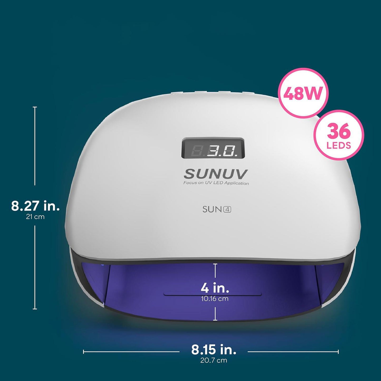 SUNUV SUN4 48W UV/LED Tırnak Kurutma Lambası – 36 LED - Görsel 3
