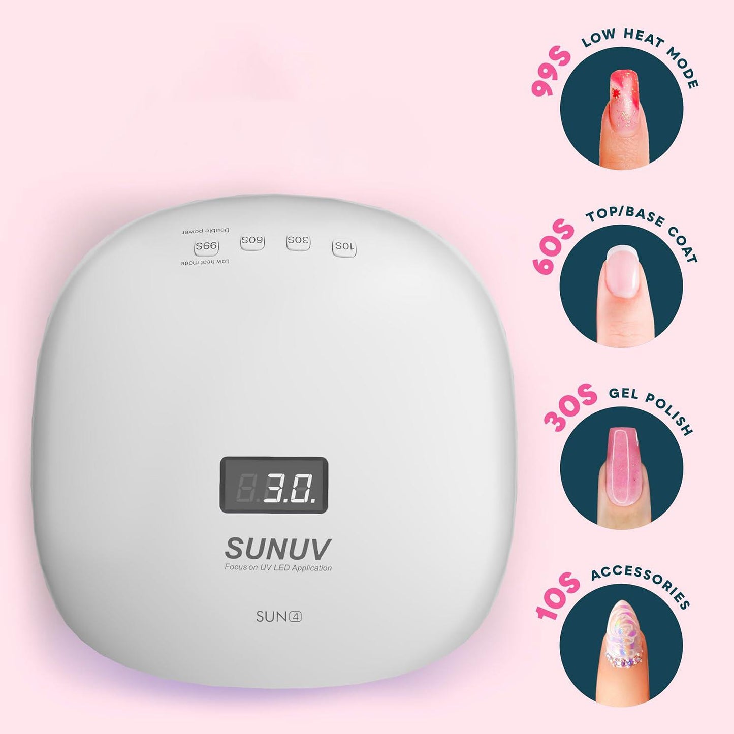 SUNUV SUN4 48W UV/LED Tırnak Kurutma Lambası – 36 LED - Görsel 4