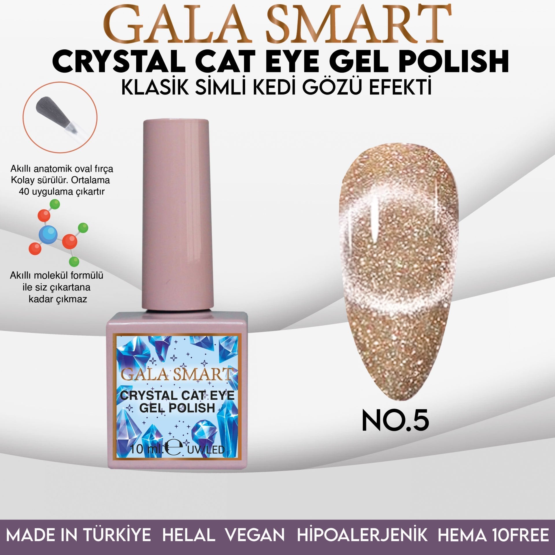 Crystal Cat Eye Gel Polish 10 ML NO:05