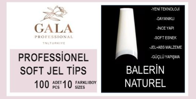 Gala Smart 100'lü Balerin Yarım Ay Tips Kemik Renk