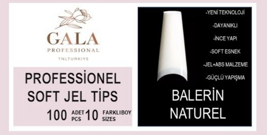 Gala Smart 100'lü Balerin Yarım Ay Tips Kemik Renk