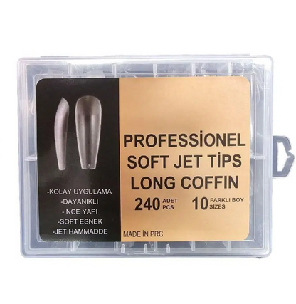 Gala Smart 240'lı Full Jel Tips Long Coffin Ekonomik Boy