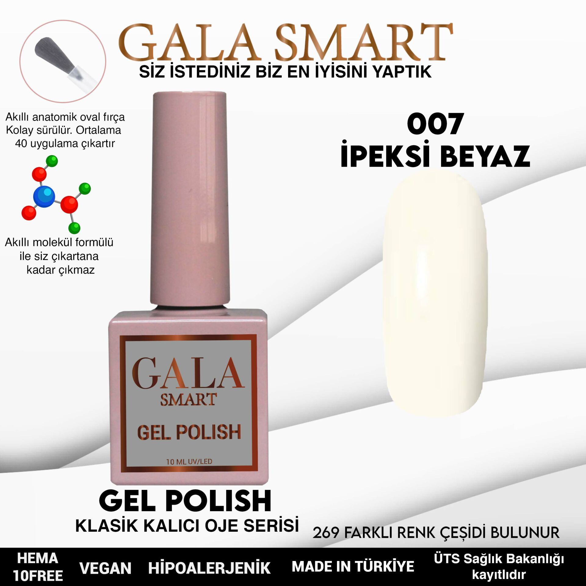Gala Smart - Classic Kalıcı Oje- NO:007