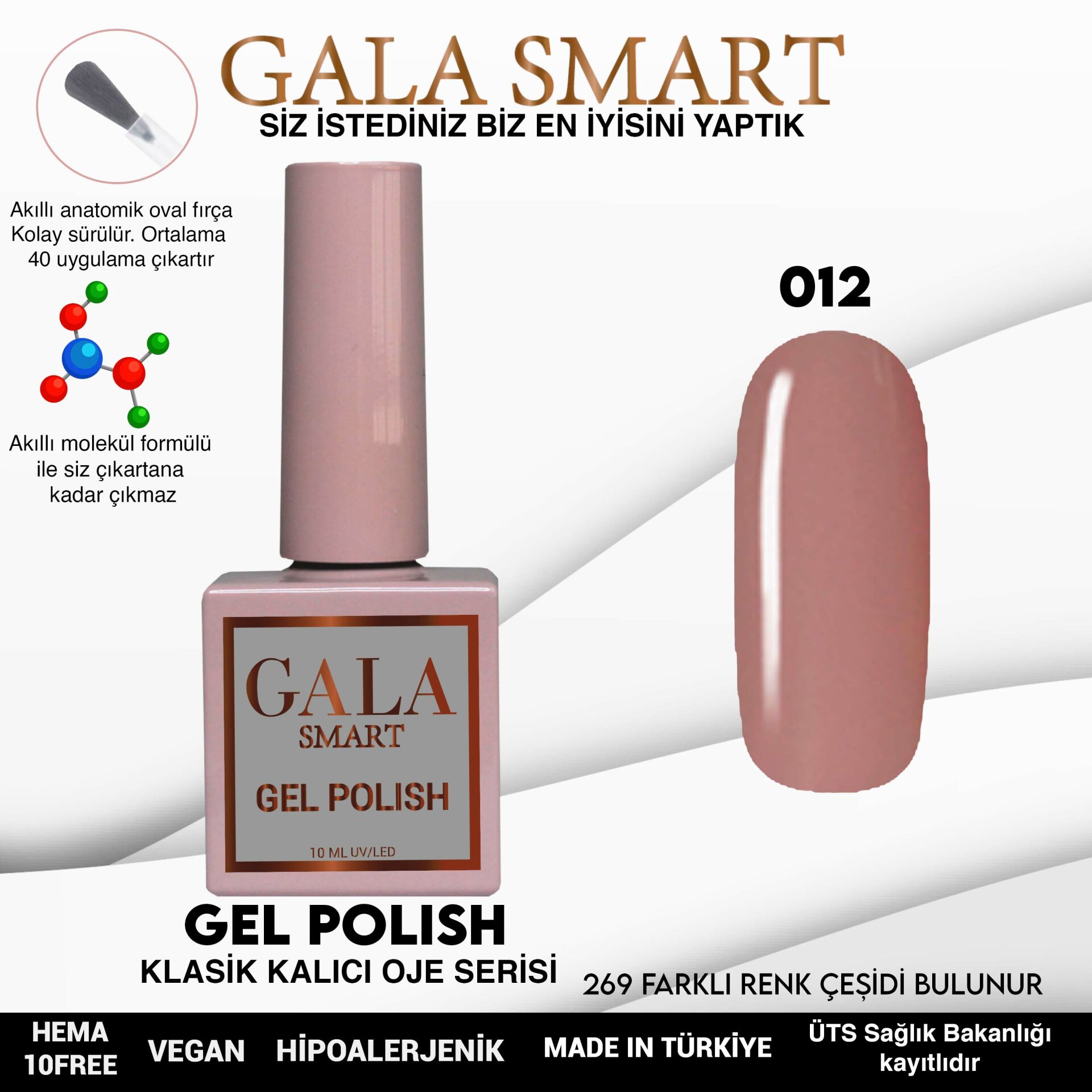Gala Smart - Classic Kalıcı Oje - NO:012