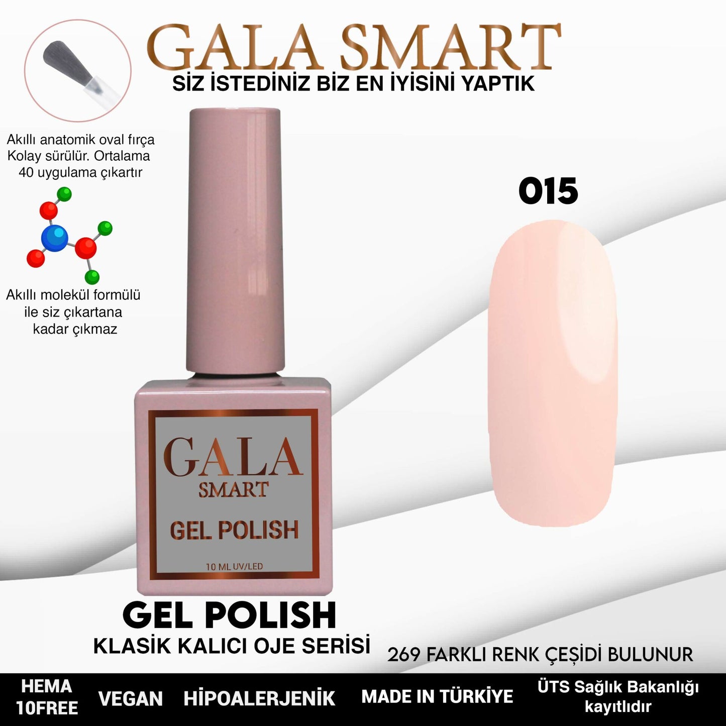 Gala Smart - Classic Kalıcı Oje - NO:015